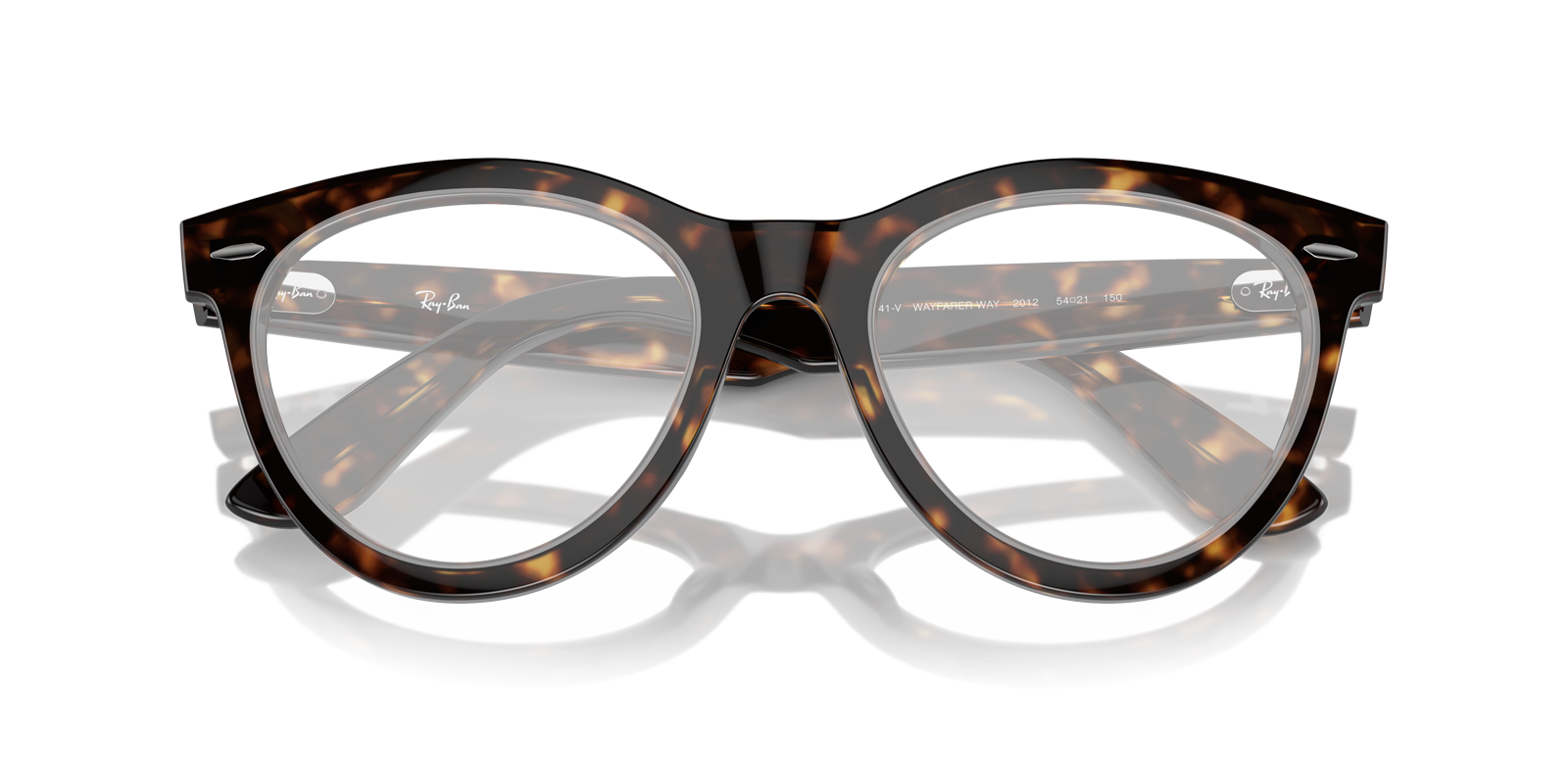 Wayfarer Way Optics Havana PlasticEyeglass Frames for Glasses Direct, Closed View