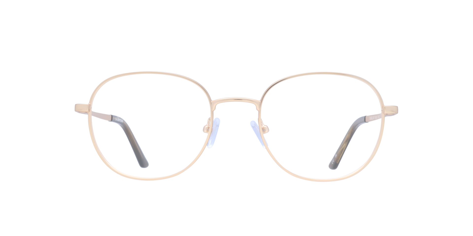 Harlan Satin Gold MetalEyeglass Frames for Glasses Direct, Front View