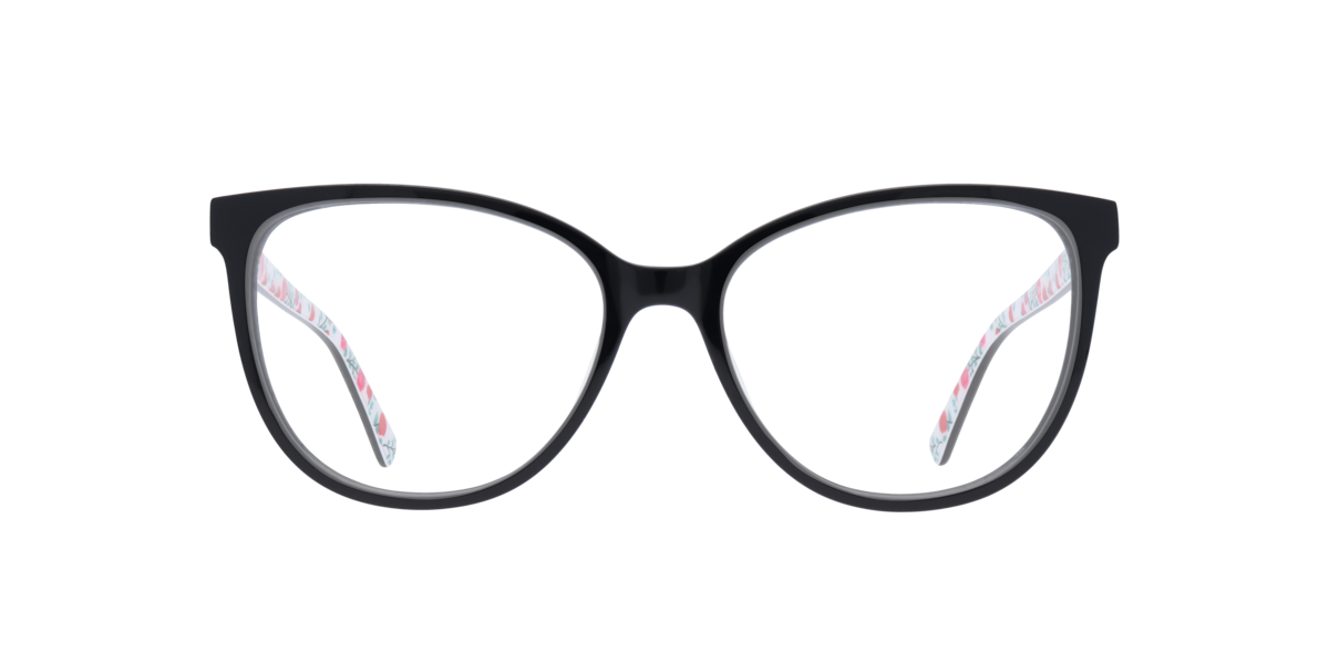 Scout Women's Shiny Black,Flower Shiny Black/Flower Cat-Eye Acetate Eyeglasses Online - Full Rim - Darcey