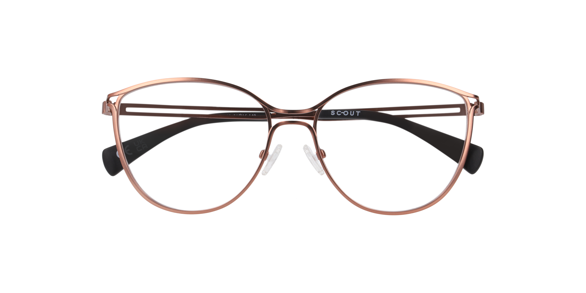 Marine Pink MetalEyeglass Frames for Glasses Direct, Closed View
