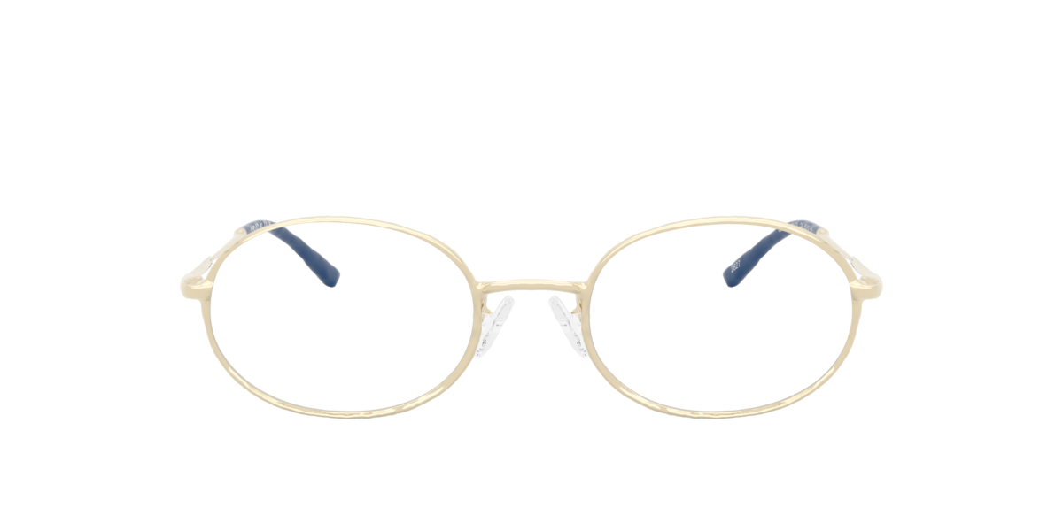 Shiny Gold oval Metal eyeglasses Online - Full Rim - Mingus