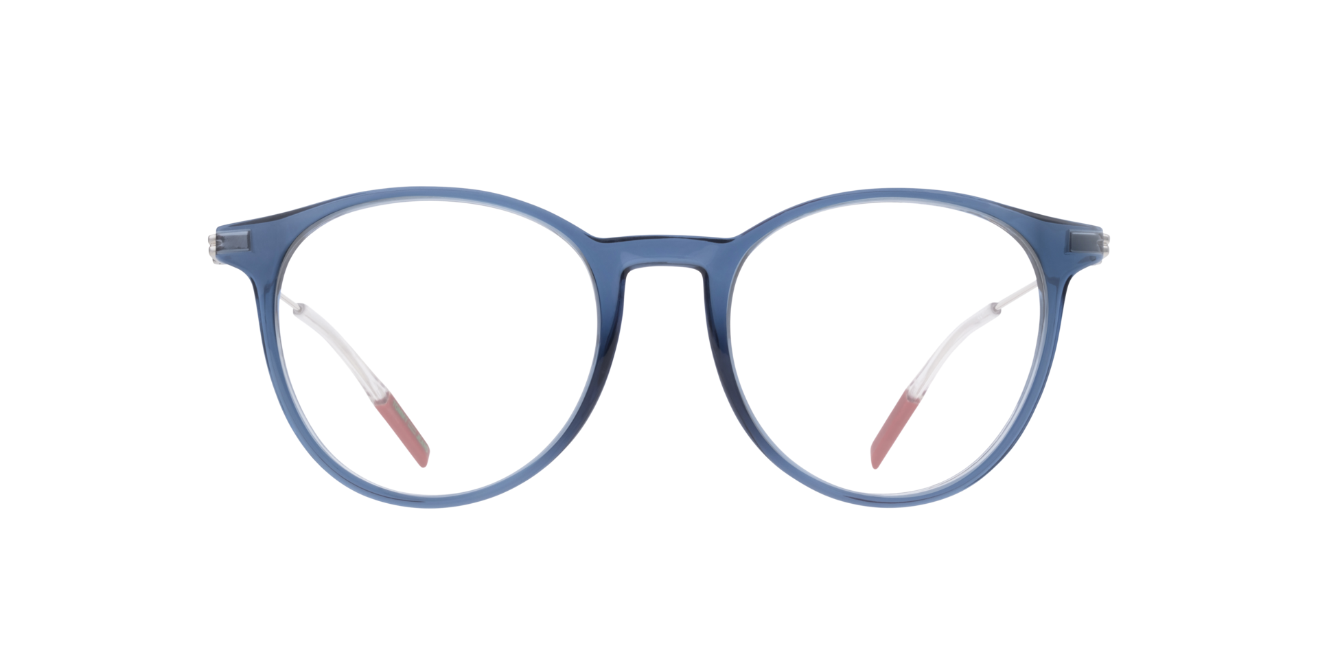 TJ 0078 Blue Silver PlasticEyeglass Frames for Glasses Direct, Front View