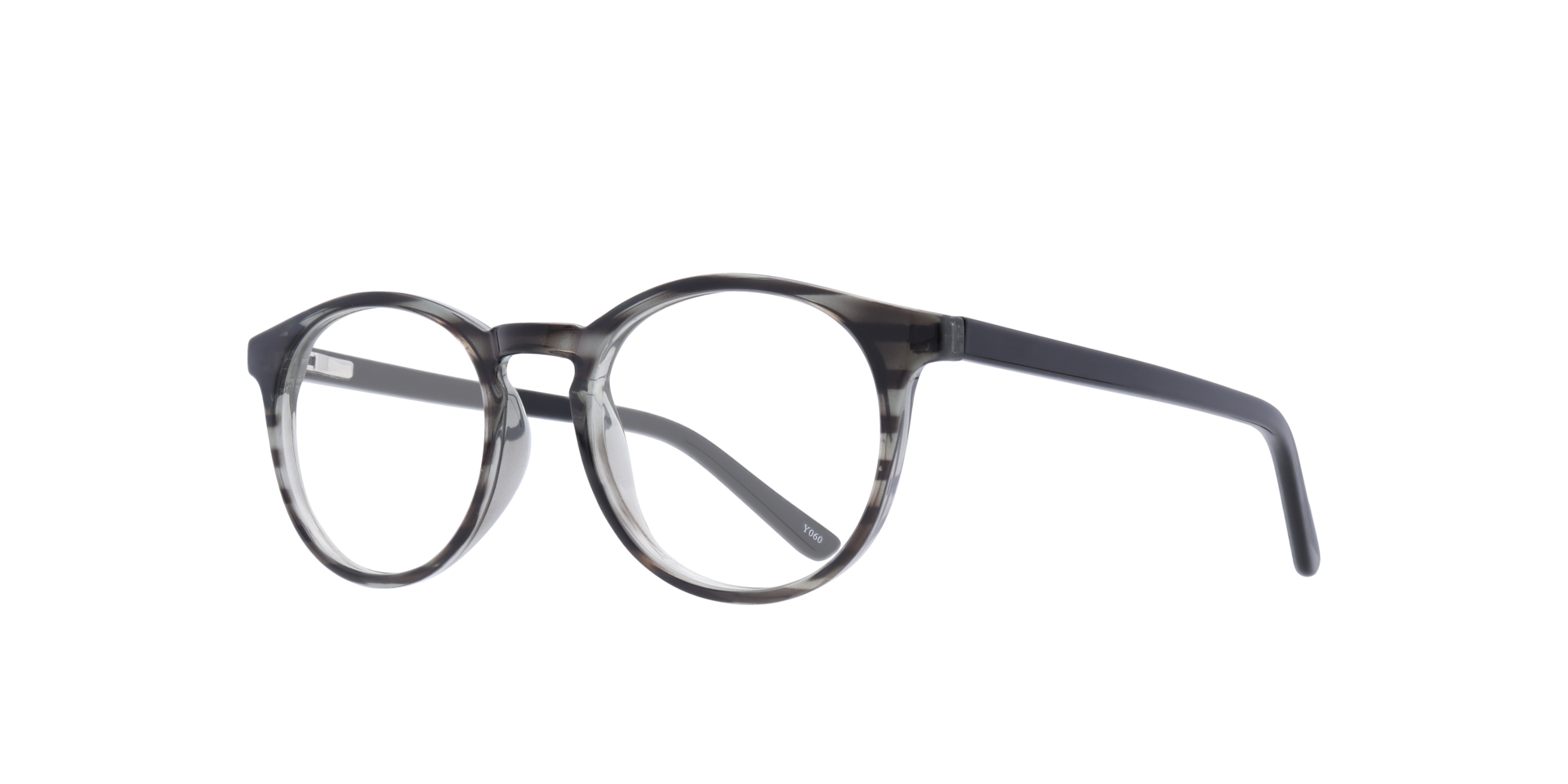 Deon Grey Horn PlasticEyeglass Frames for Glasses Direct, Angle View