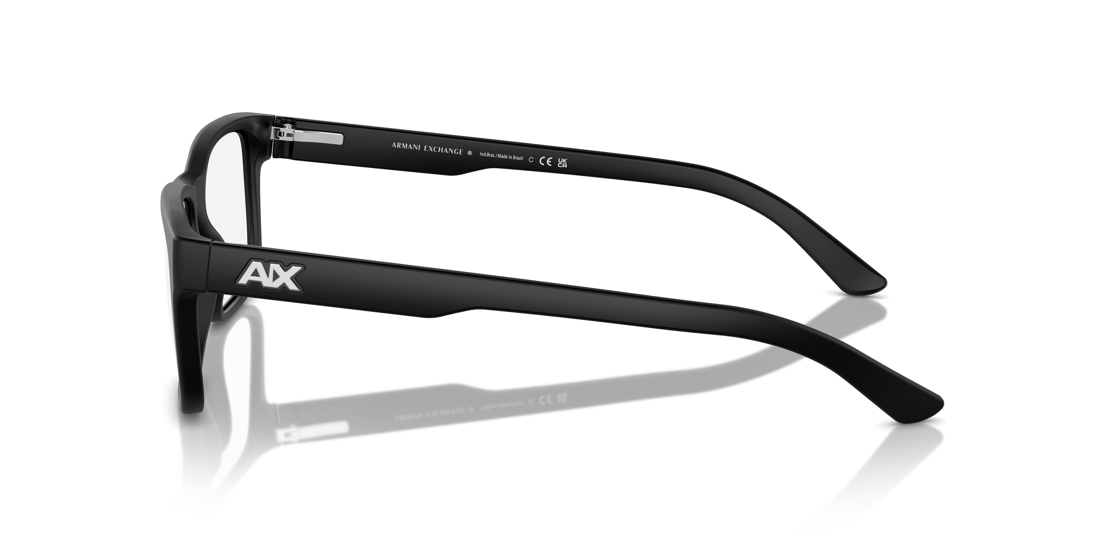 AX3016 Matte Black PlasticEyeglass Frames for Glasses Direct, Side View