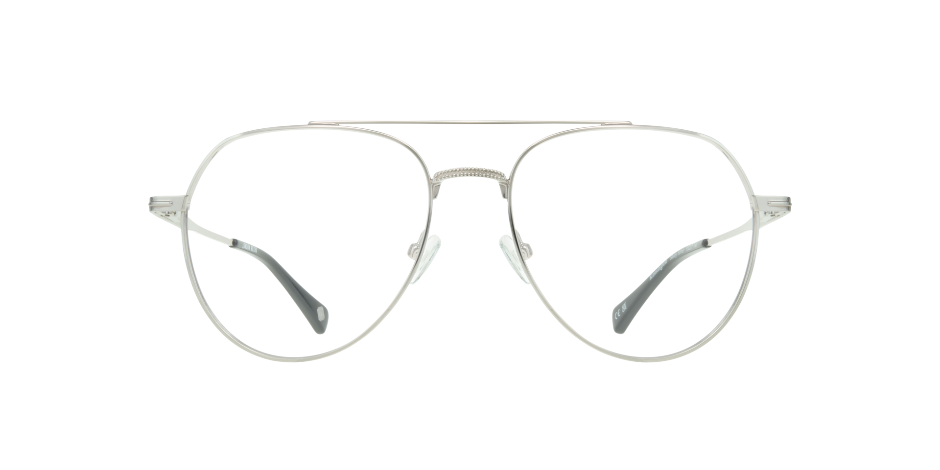 Glasses Direct ™ -Kensington Pilot Shiny Silver Full Rim Eyeglasses