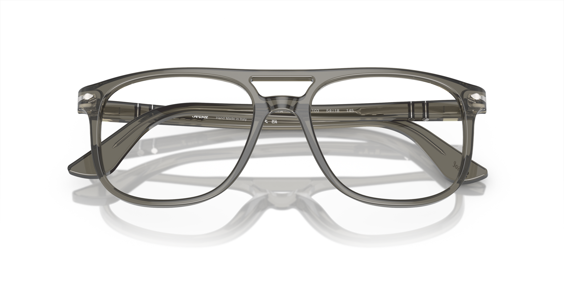 PO3329V Smoke AcetateSunglass Frames for Glasses Direct, Closed View