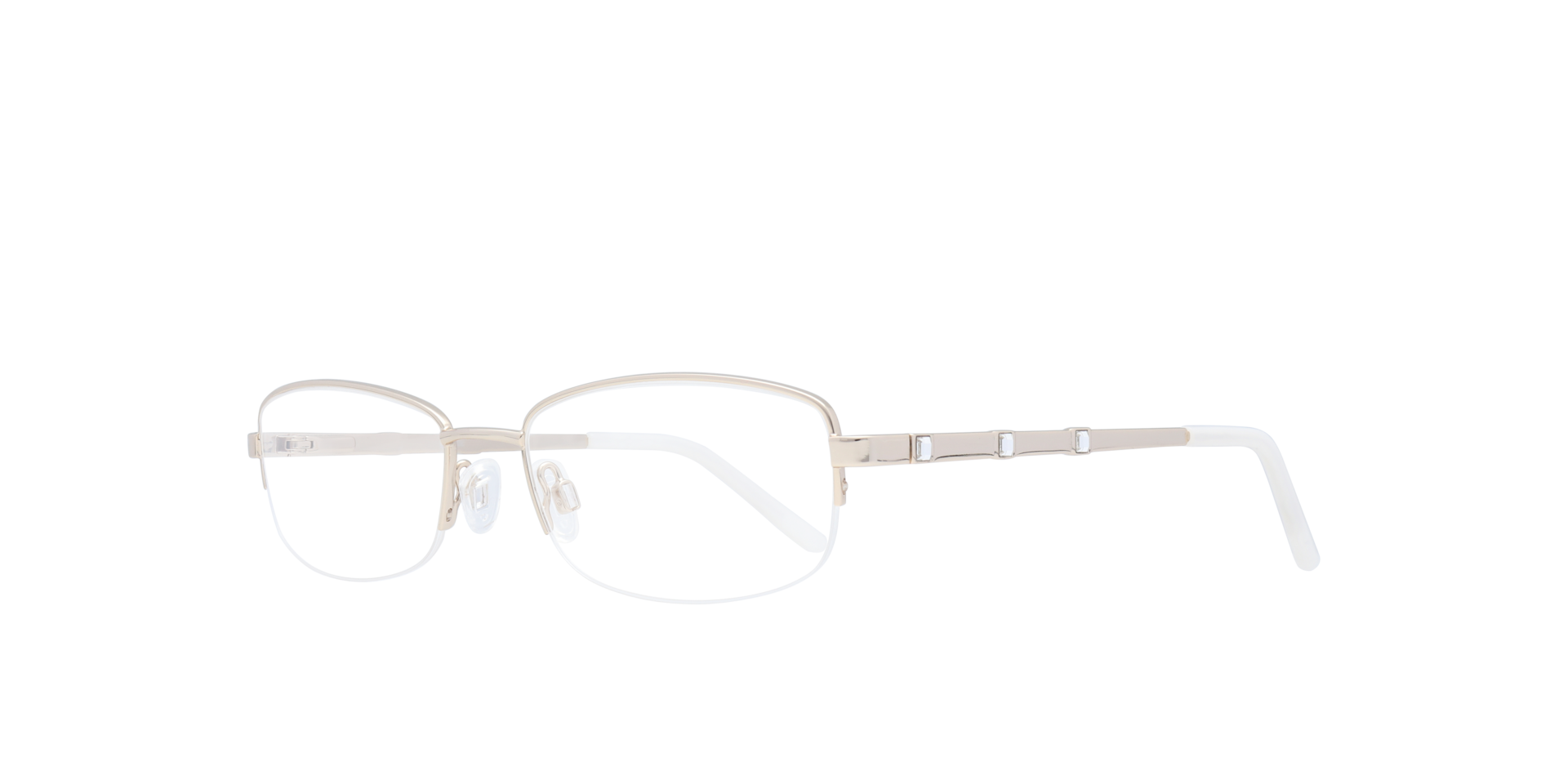Arielle Gold MetalEyeglass Frames for Glasses Direct, Angle View