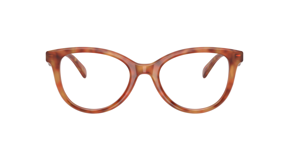 Coach Women's Caramel Tortoise Round Acetate Eyeglasses Online - Full Rim - Hc6284u