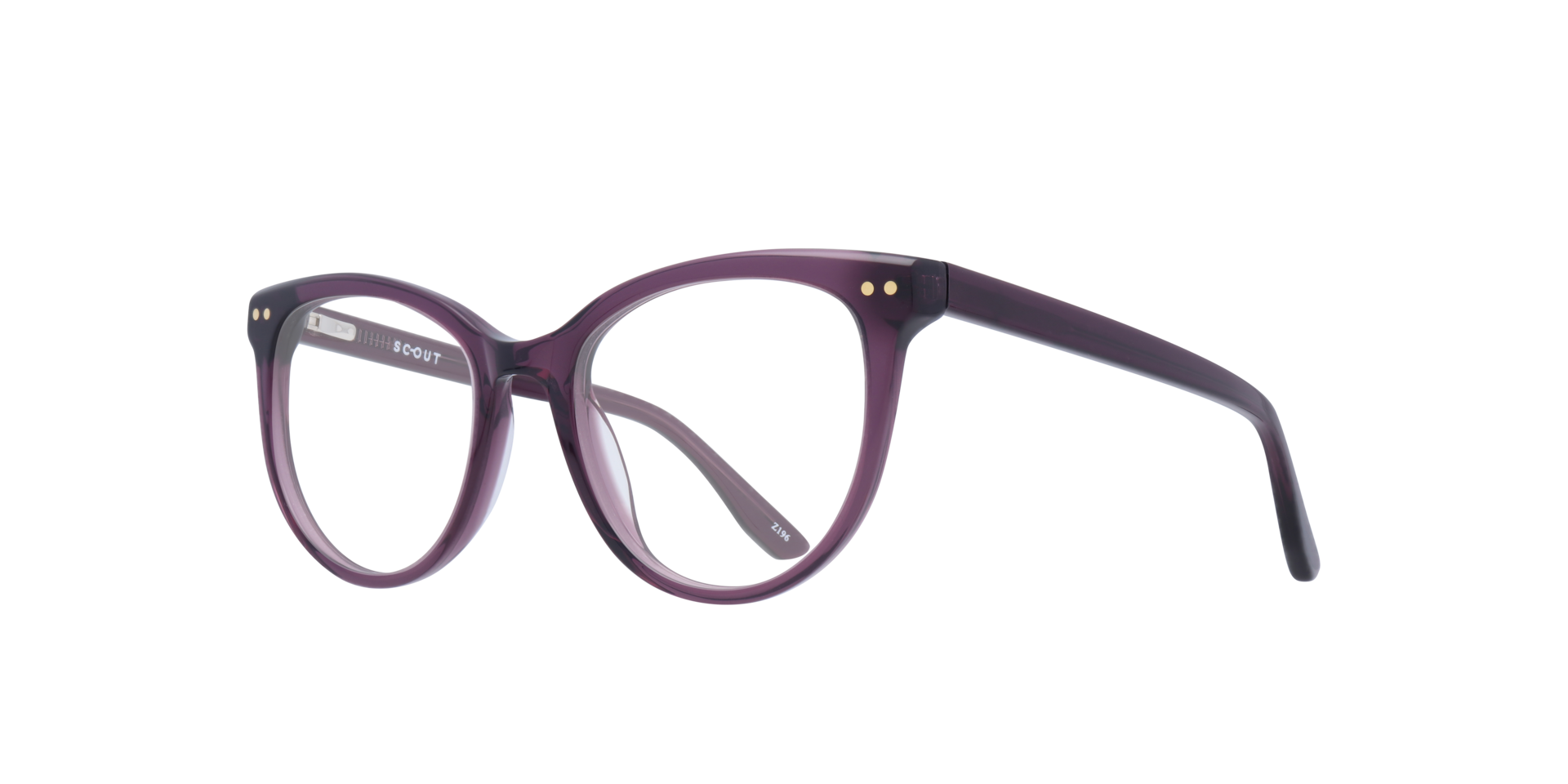 Gretchen Crystal Pink AcetateEyeglass Frames for Glasses Direct, Angle View