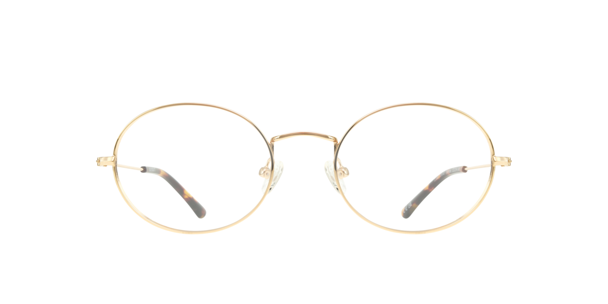 Gold/Havana oval Metal eyeglasses Online - Full Rim - Lou