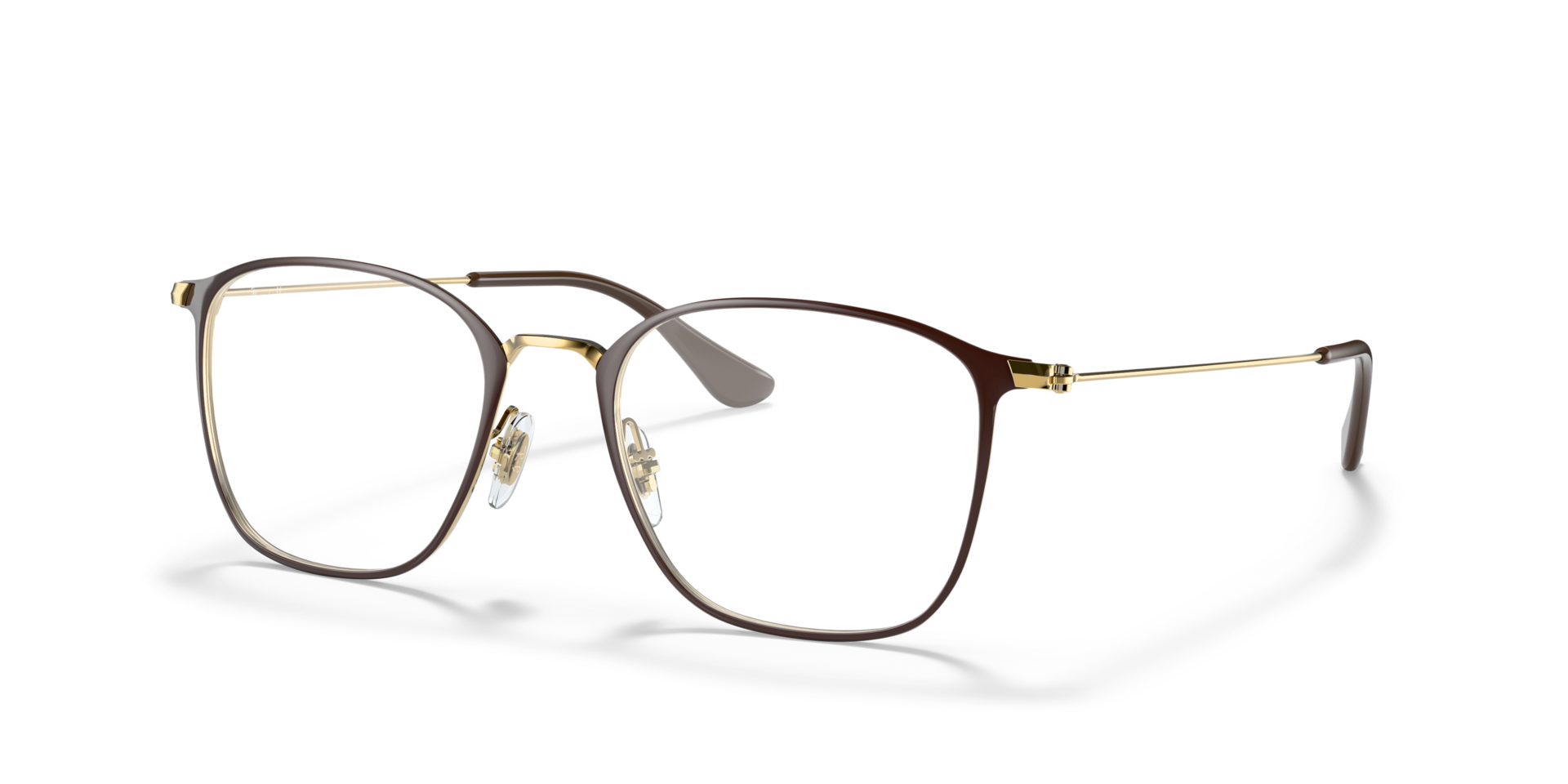 RB6466 Brown On Gold MetalEyeglass Frames for Glasses Direct, Angle View