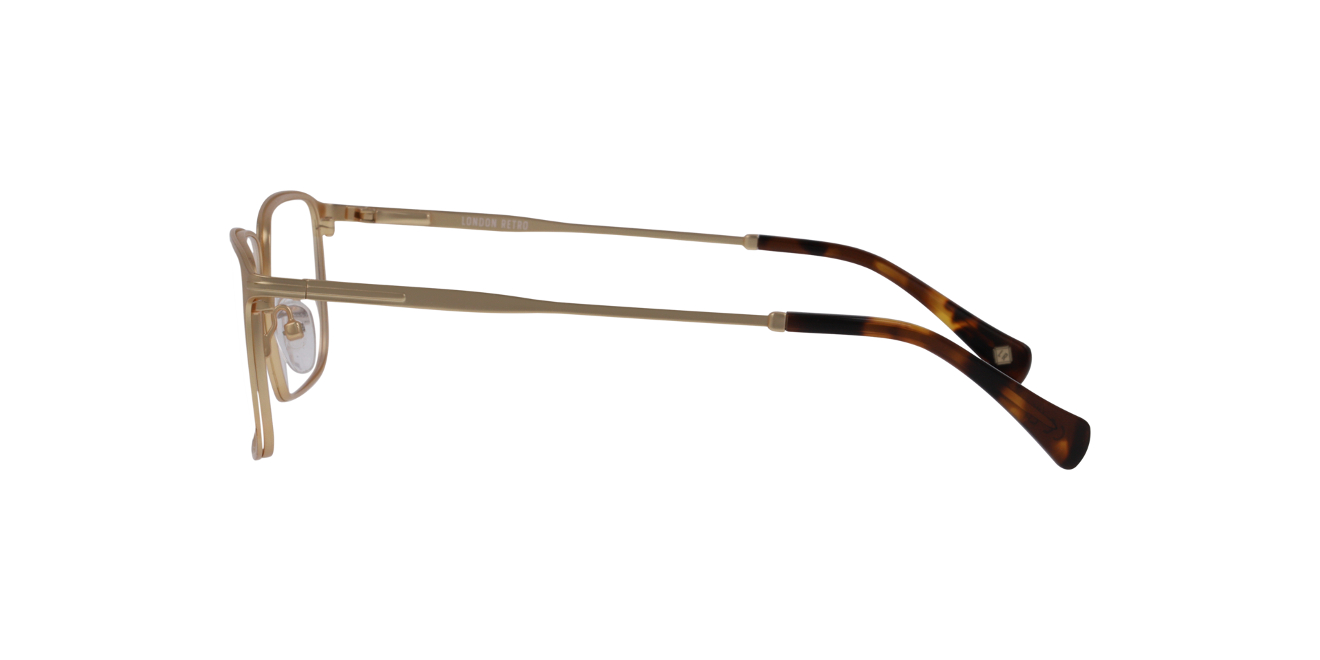 Malden Gold MetalEyeglass Frames for Glasses Direct, Side View