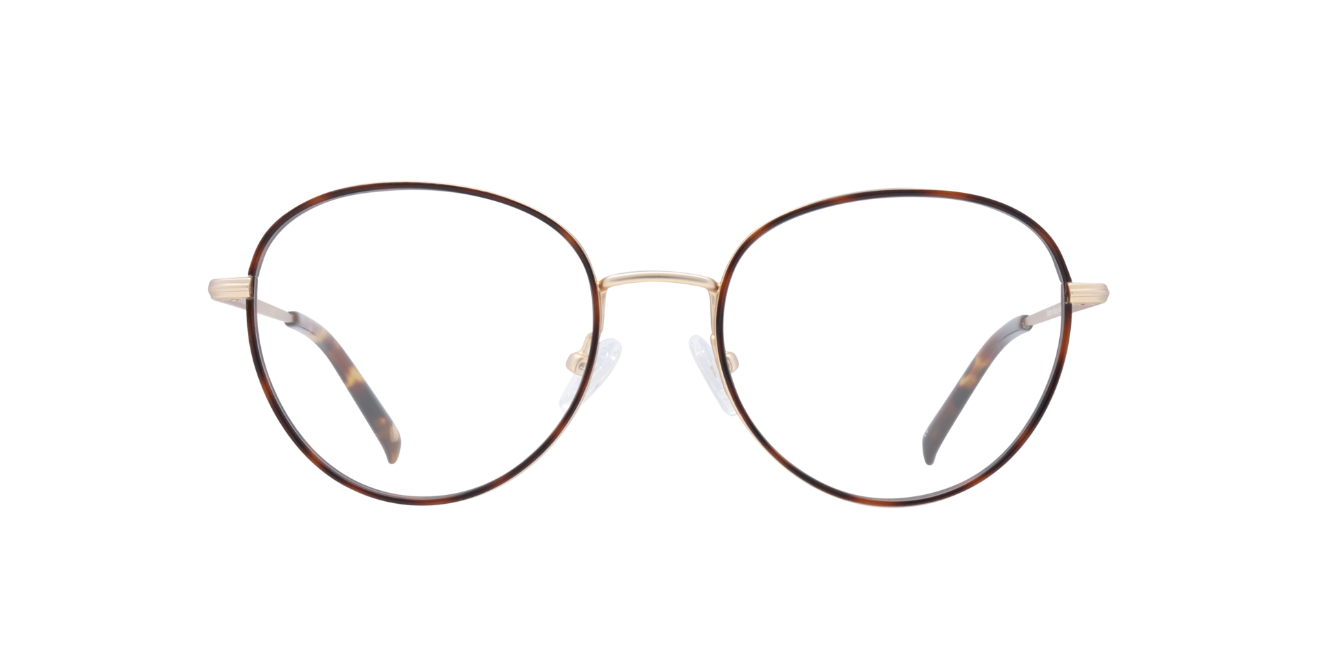 Debden Matte Gold & Honey MetalEyeglass Frames for Glasses Direct, Front View