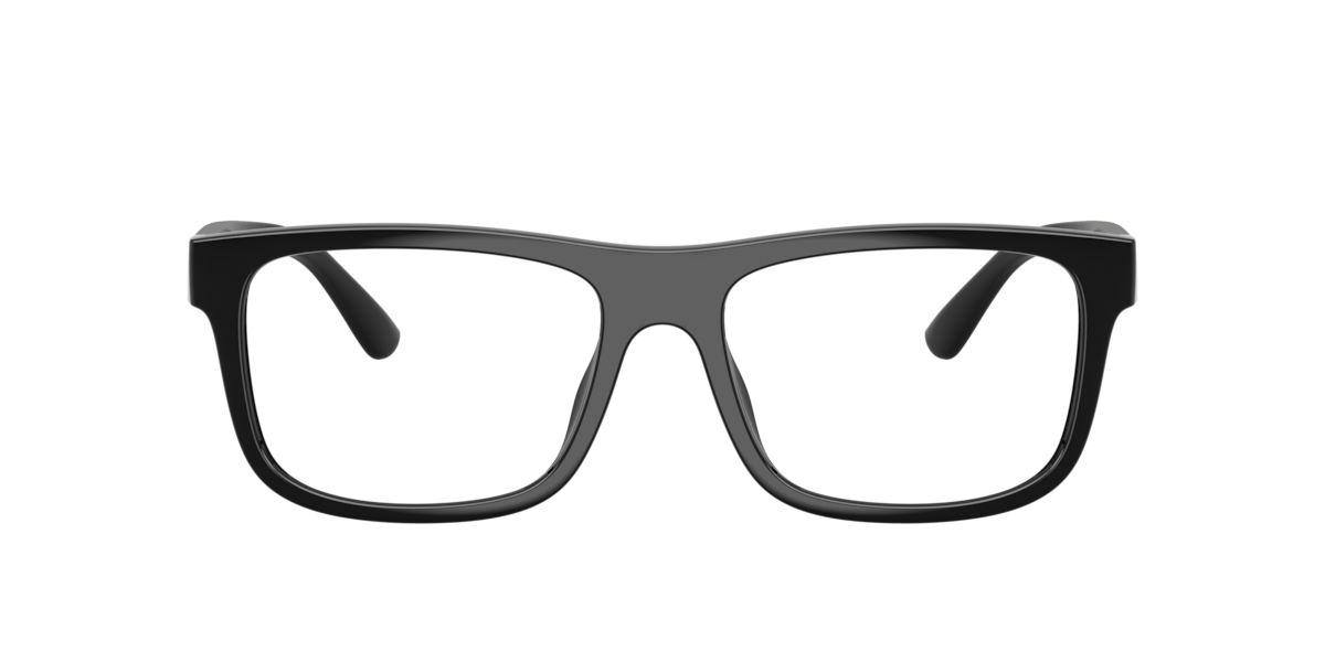 Polo Ralph Lauren Men's Shiny Black Rectangle Plastic Eyeglasses Online - Full Rim - Ph2290u