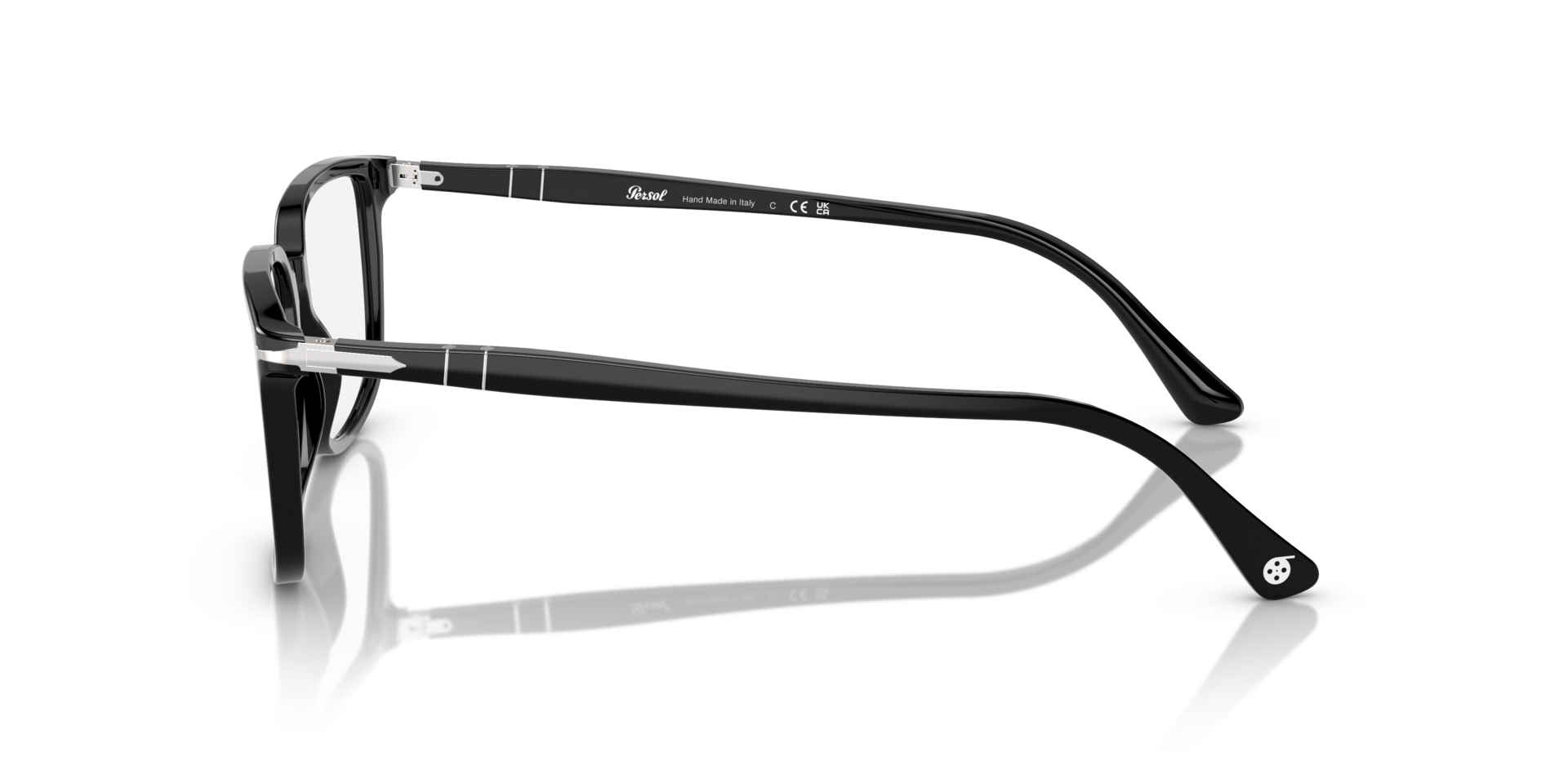 PO3275V Black AcetateEyeglass Frames for Glasses Direct, Side View