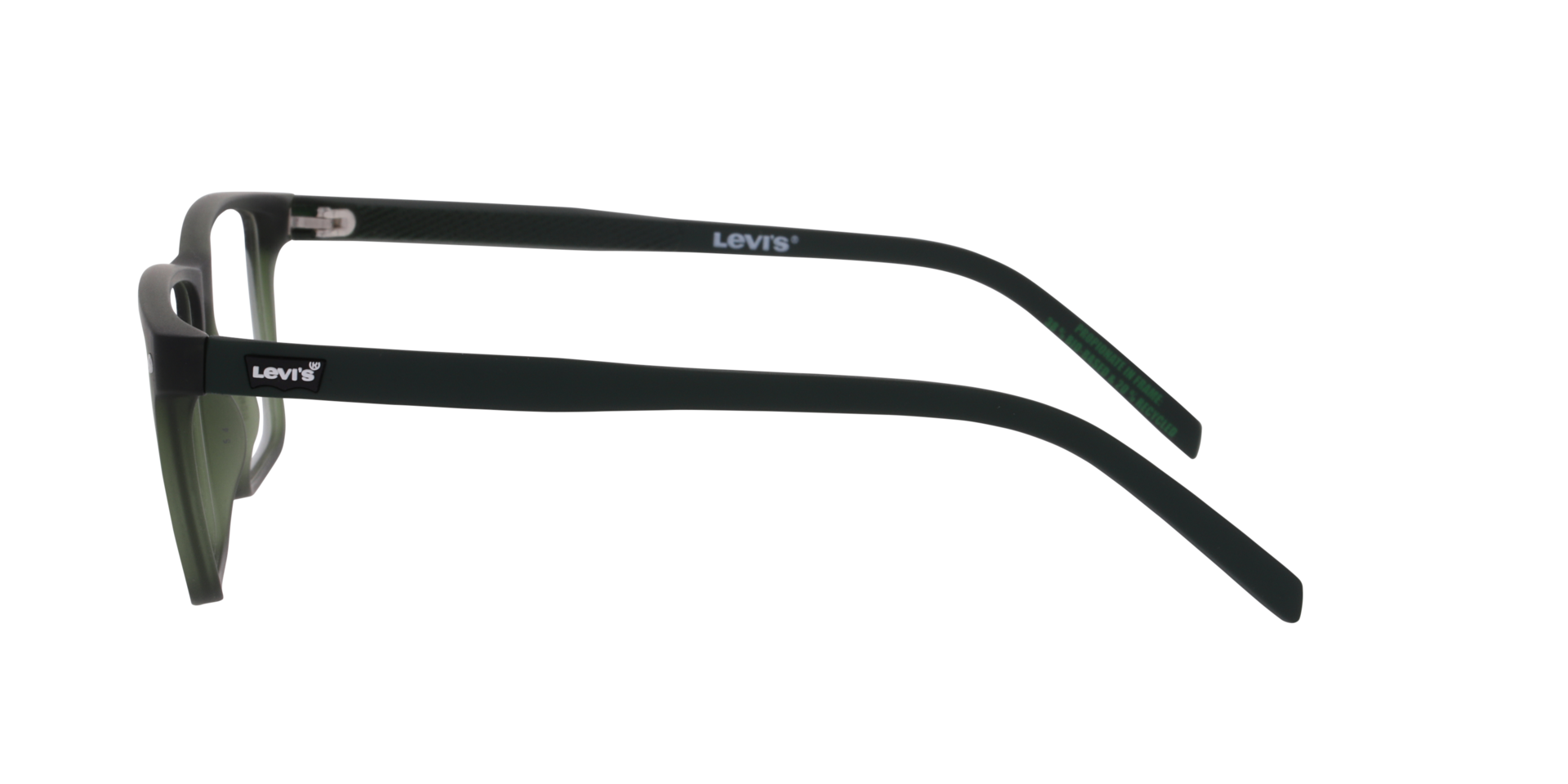 LV 5101 Green Matte PlasticEyeglass Frames for Glasses Direct, Side View