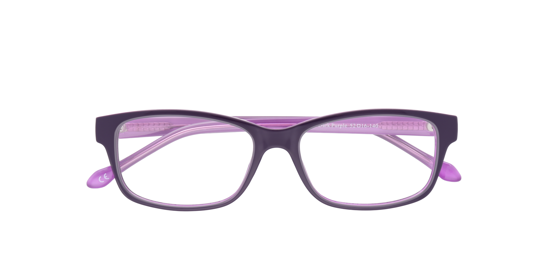 Daisy Dark Purple PlasticSunglass Frames for Glasses Direct, Closed View