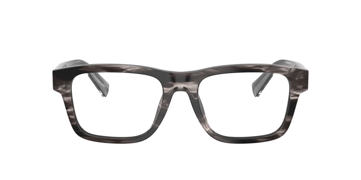 Dolce&Gabbana Men's Striped Grey Rectangle Acetate Eyeglasses Online - Full Rim - Dg3446