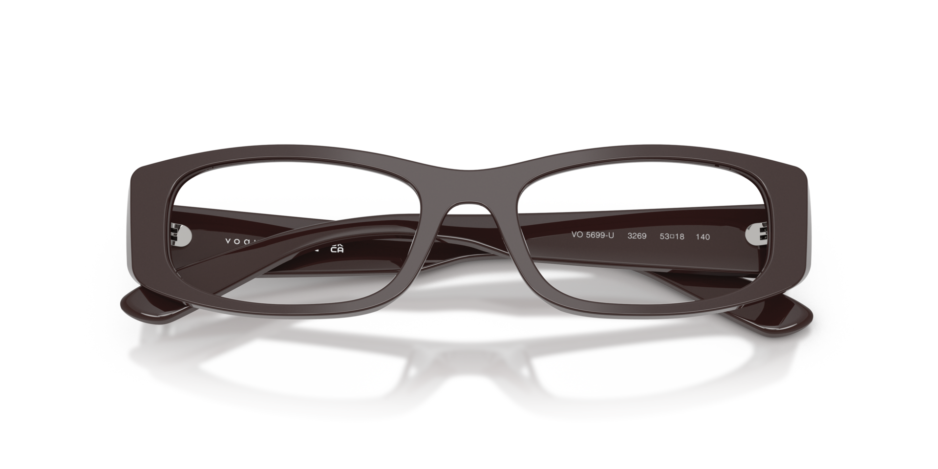 VO5699U Moka AcetateEyeglass Frames for Glasses Direct, Closed View