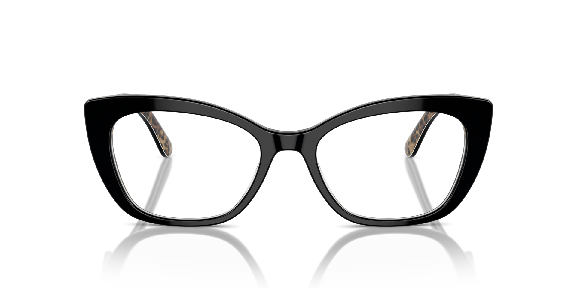 DG3360 Black On Leo Brown AcetateEyeglass Frames for Glasses Direct, Front View
