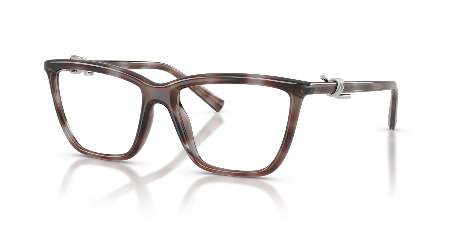 TF2296U Tiffany Blue Havana PlasticEyeglass Frames for Glasses Direct, Angle View
