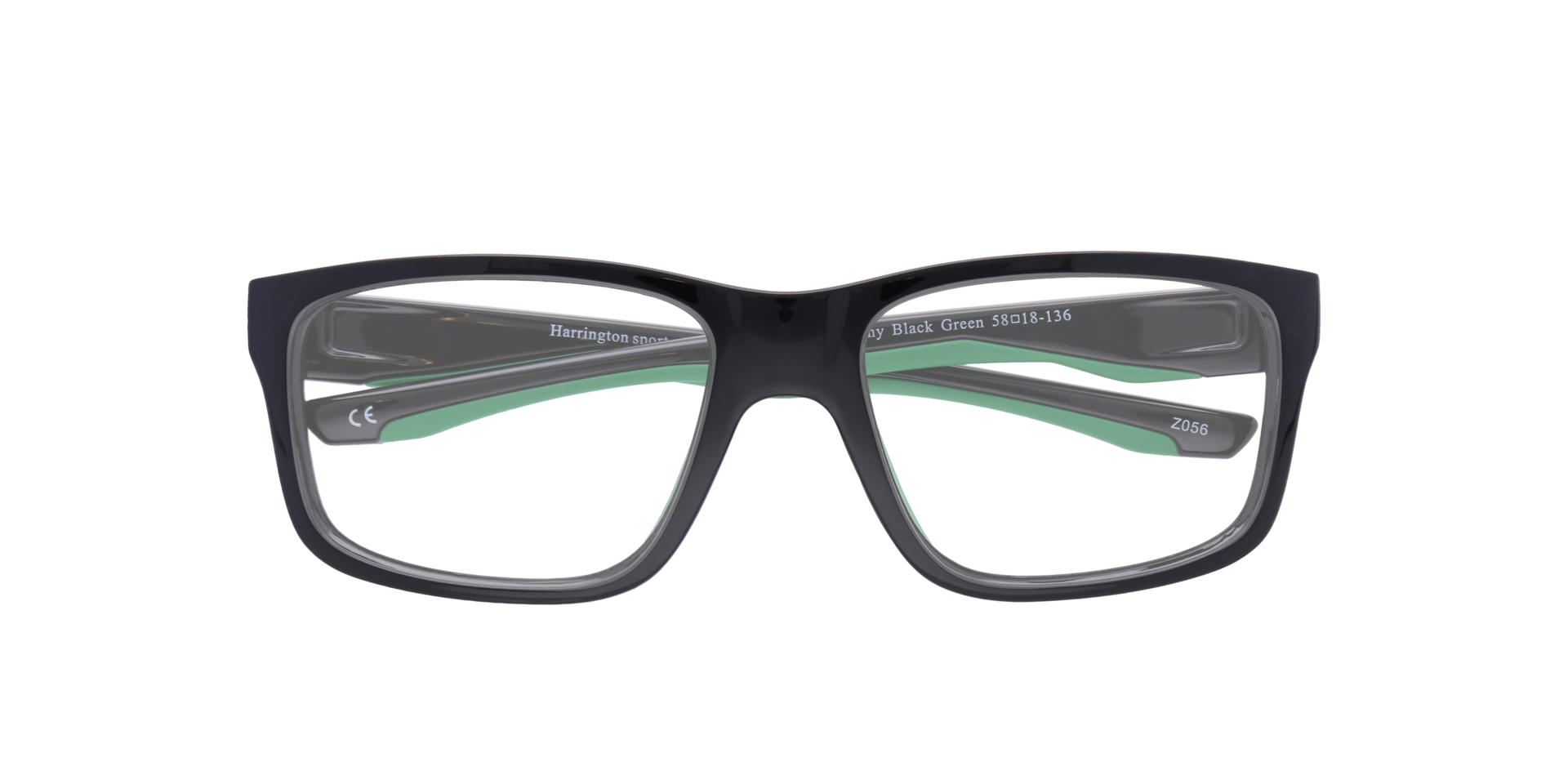 Beat Shiny Black Green AcetateEyeglass Frames for Glasses Direct, Closed View