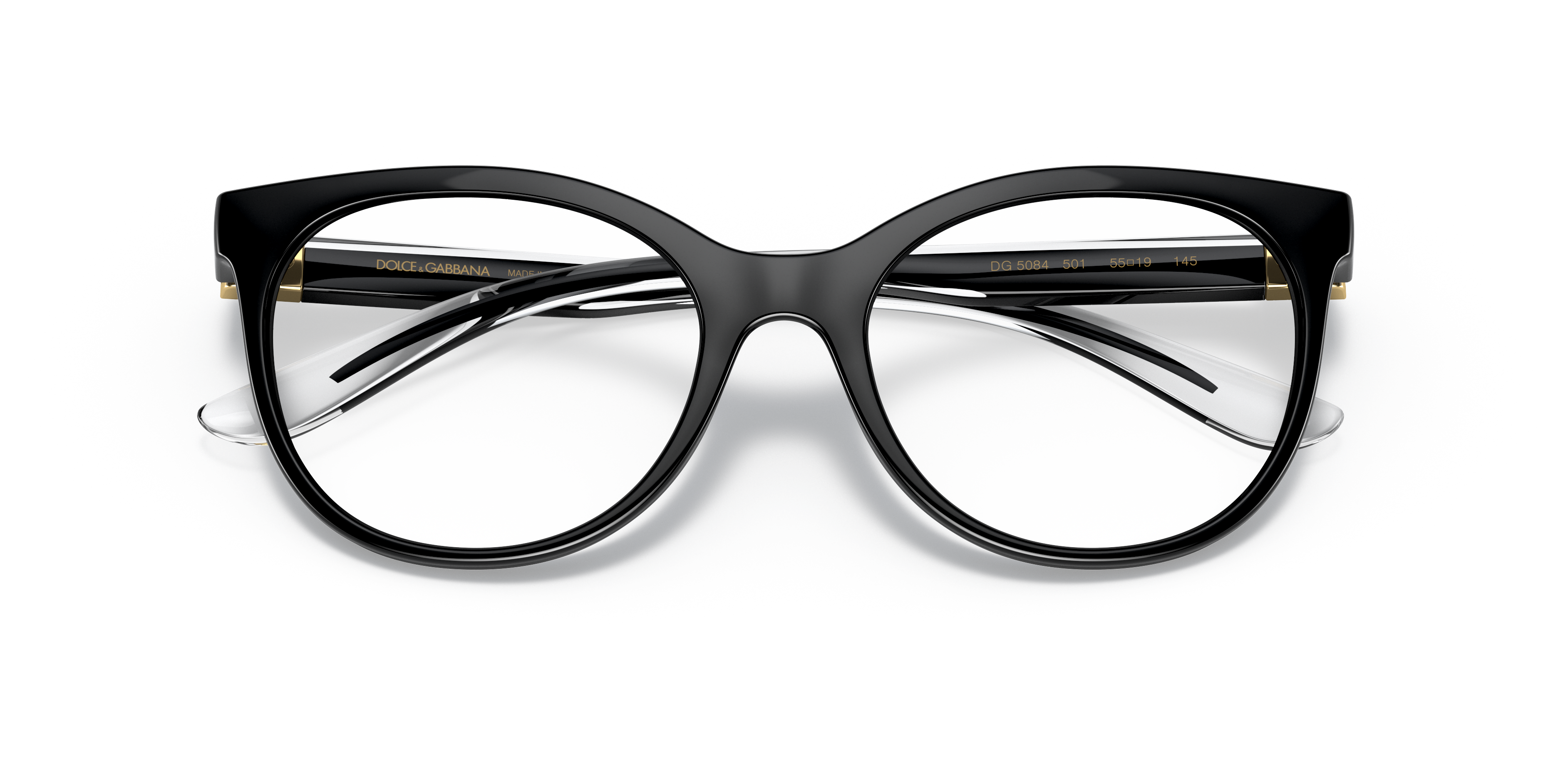 DG5084 Black PlasticEyeglass Frames for Glasses Direct, Closed View