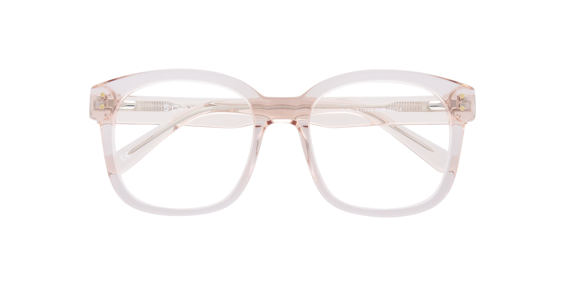 Francis Crystal Nude AcetateEyeglass Frames for Glasses Direct, Closed View