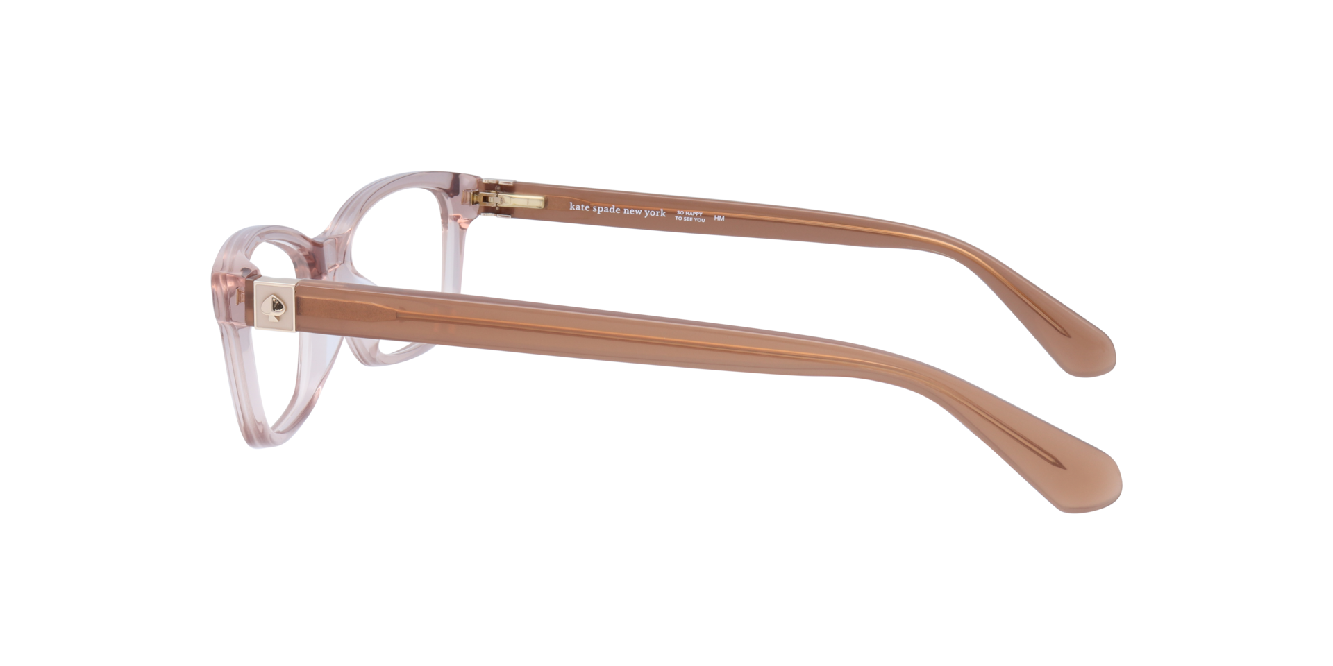 Renne Brown Light AcetateEyeglass Frames for Glasses Direct, Side View