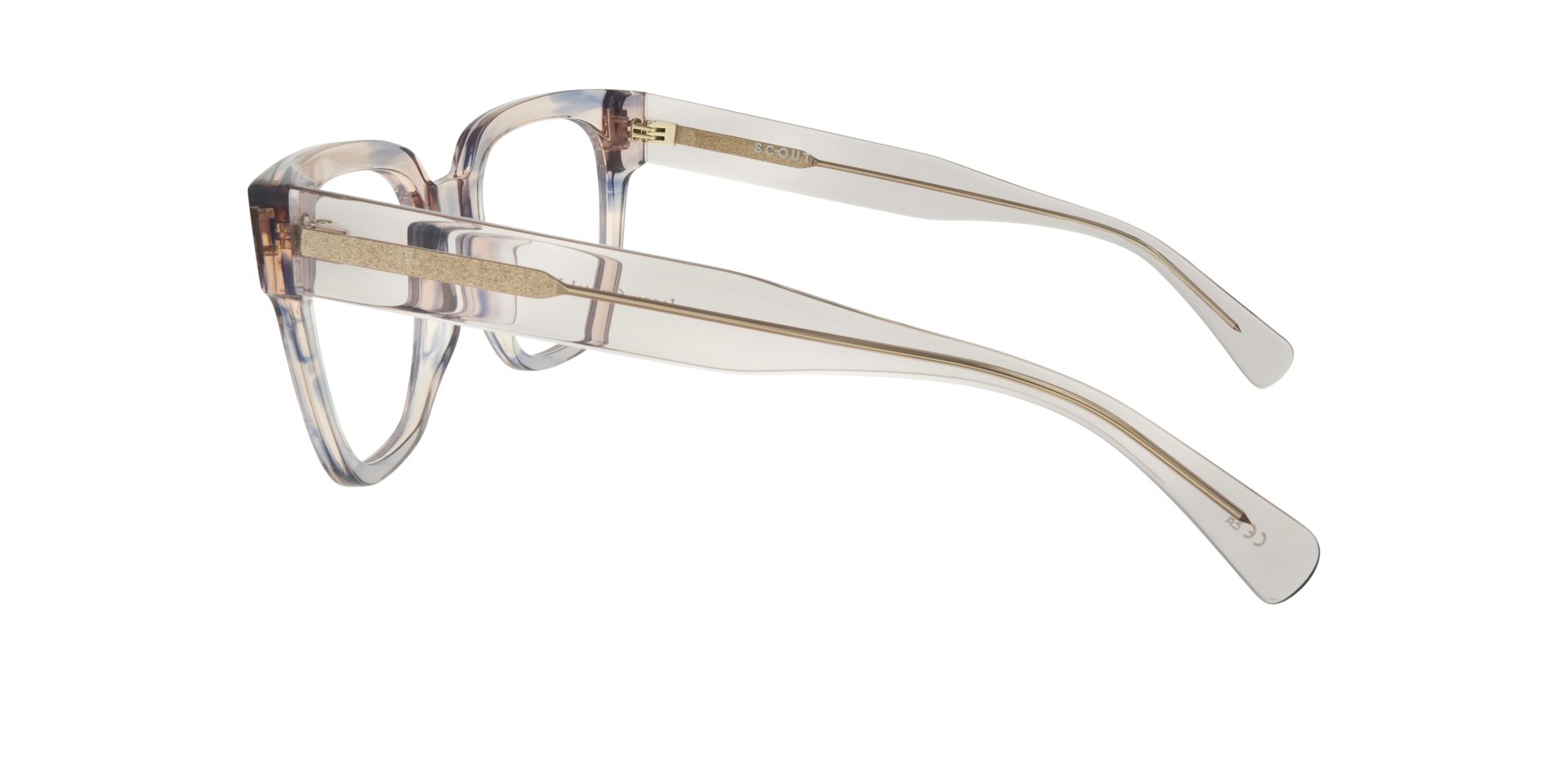 Jenny Crystal Nude AcetateEyeglass Frames for Glasses Direct, Side View