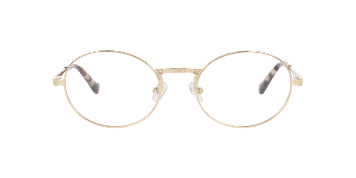 Gold oval Metal eyeglasses Online - Full Rim - Niko