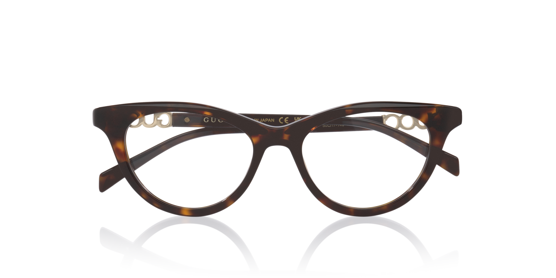 Gg2034O Tortoise AcetateEyeglass Frames for Glasses Direct, Closed View