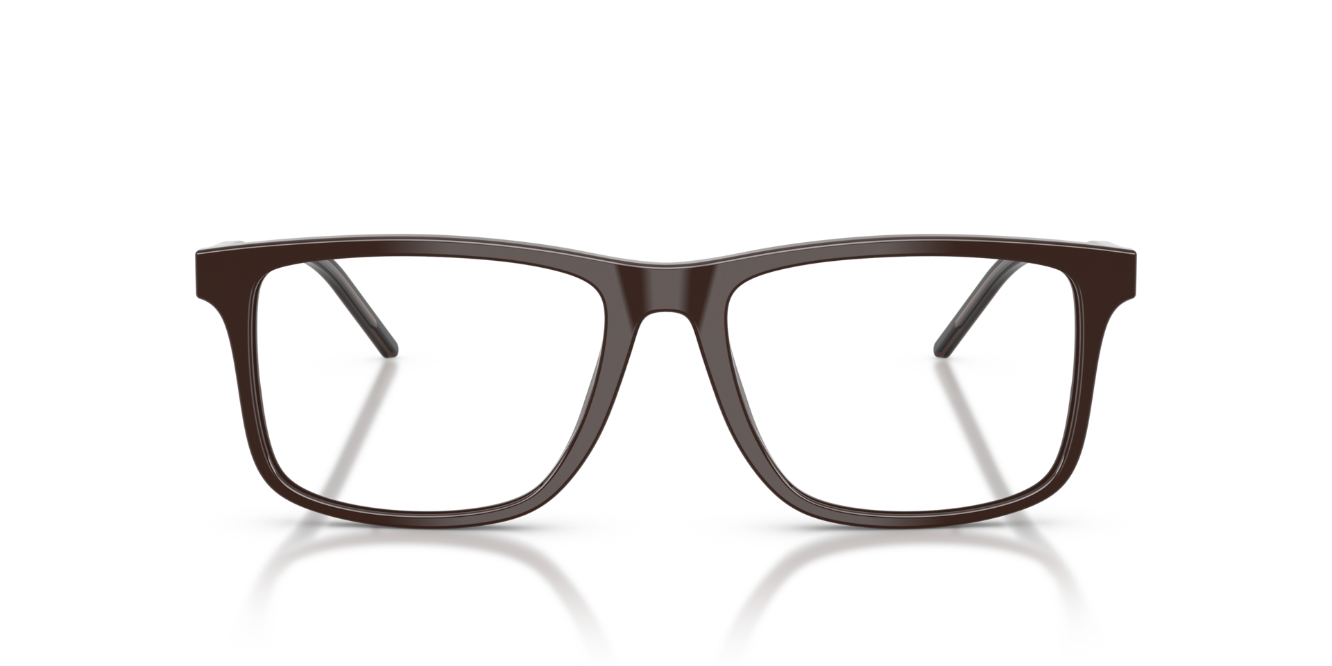 EA3257 Shiny Brown AcetateEyeglass Frames for Glasses Direct, Front View