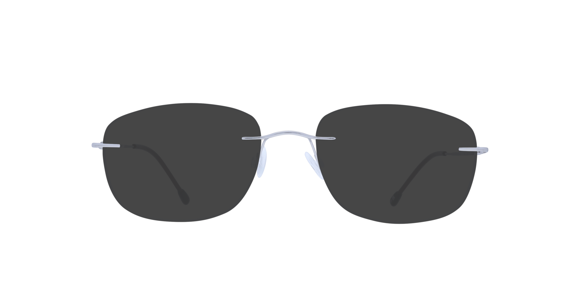 Clover Silver MetalEyeglass Frames for Glasses Direct, with Tinted Lenses