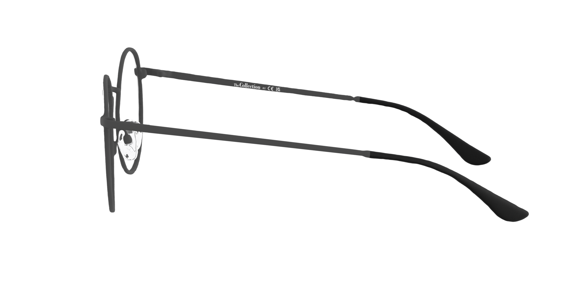 Moon Black MetalEyeglass Frames for Glasses Direct, Side View