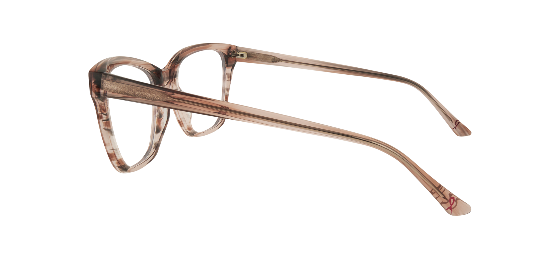 Leilani Pink & Brown AcetateEyeglass Frames for Glasses Direct, Side View