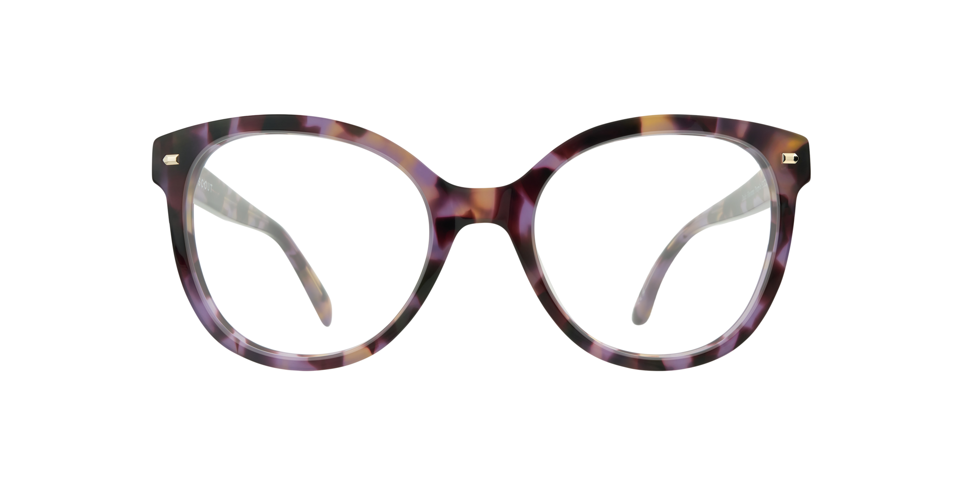 Jade Havana Purple AcetateEyeglass Frames for Glasses Direct, Front View