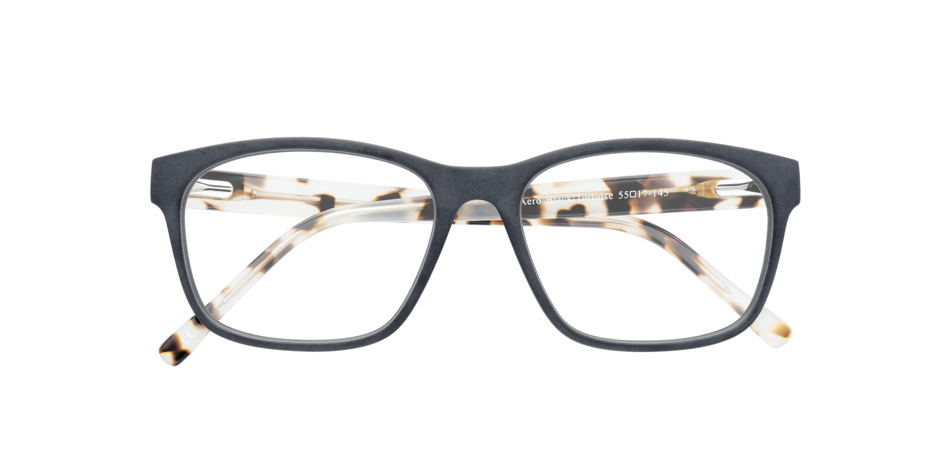 Aero Black & Tortoise AcetateEyeglass Frames for Glasses Direct, Closed View