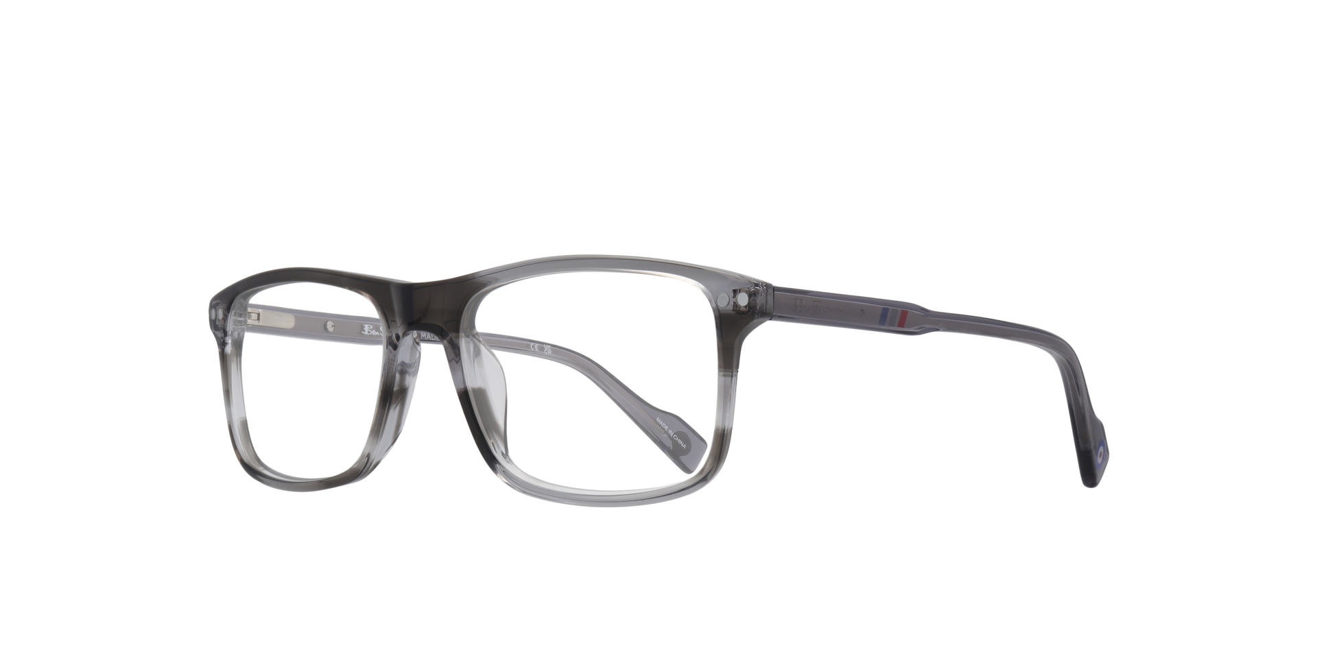 Newgate Grey MetalEyeglass Frames for Glasses Direct, Angle View