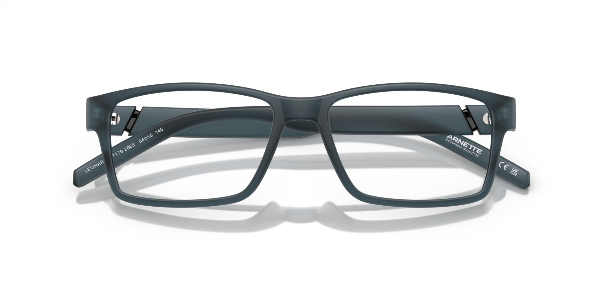 AN7179 Matte Blue PlasticEyeglass Frames for Glasses Direct, Closed View