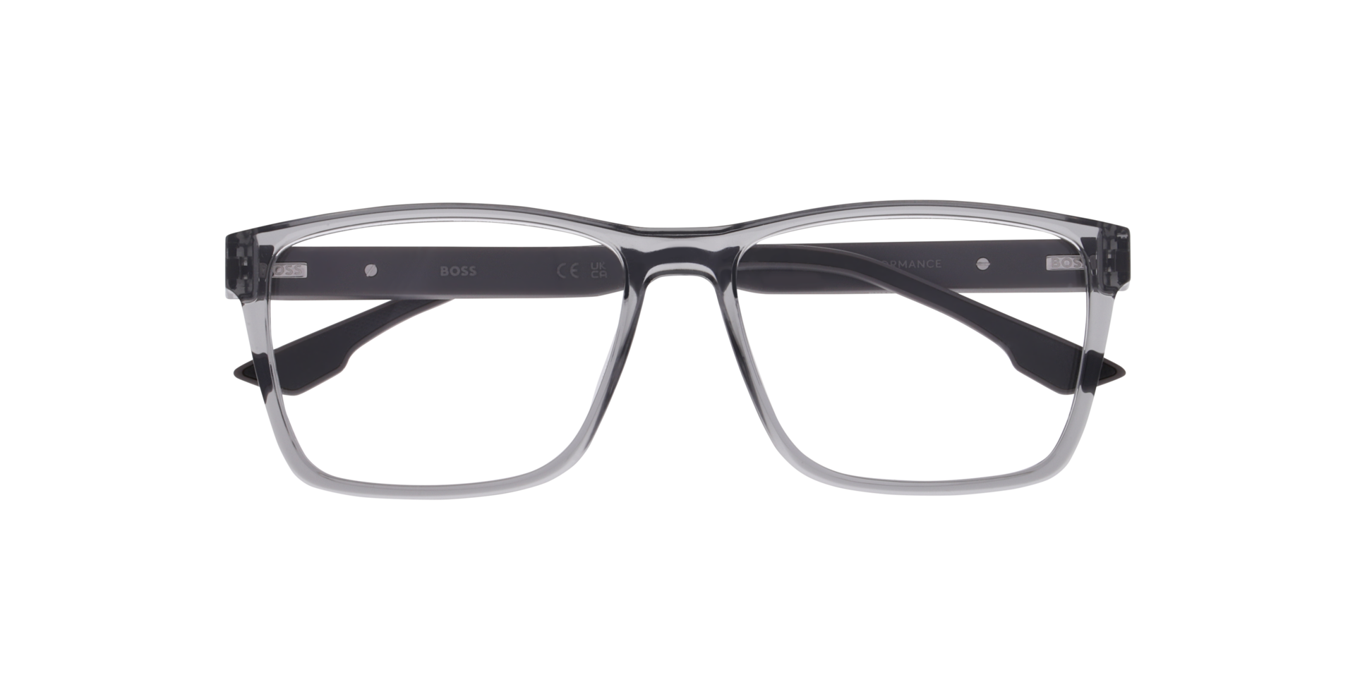BOSS 1909 Grey PlasticEyeglass Frames for Glasses Direct, Closed View