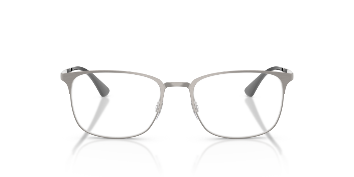 Ray-Ban Unisex Brushed Gunmetal Square Metal Eyeglasses Online - Full Rim - Rb6421