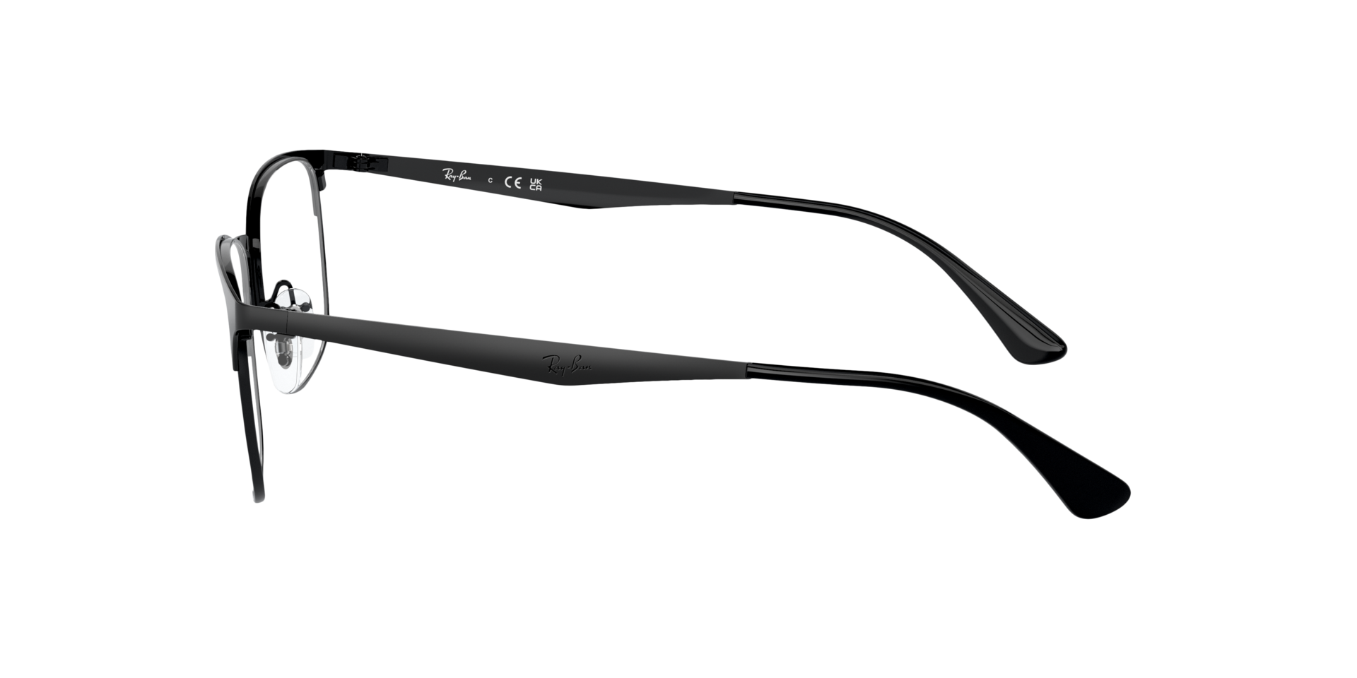 RB6421 Black MetalEyeglass Frames for Glasses Direct, Side View
