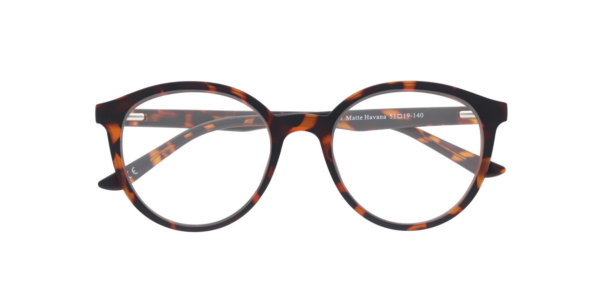 Bevis Matte Havana PlasticEyeglass Frames for Glasses Direct, Closed View