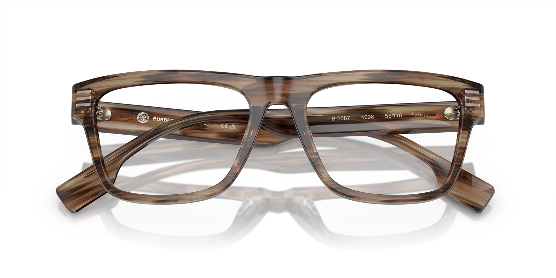 BE2387 Green AcetateEyeglass Frames for Glasses Direct, Closed View