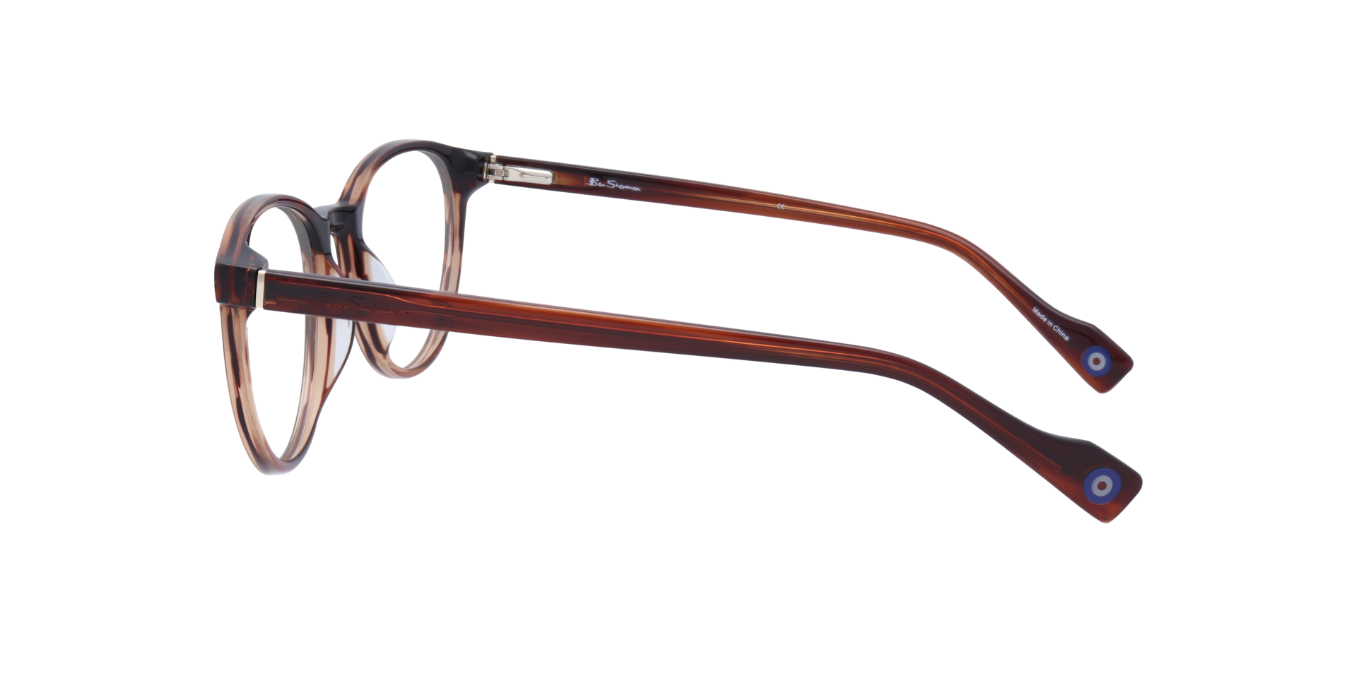 York Brown MetalSunglass Frames for Glasses Direct, Side View