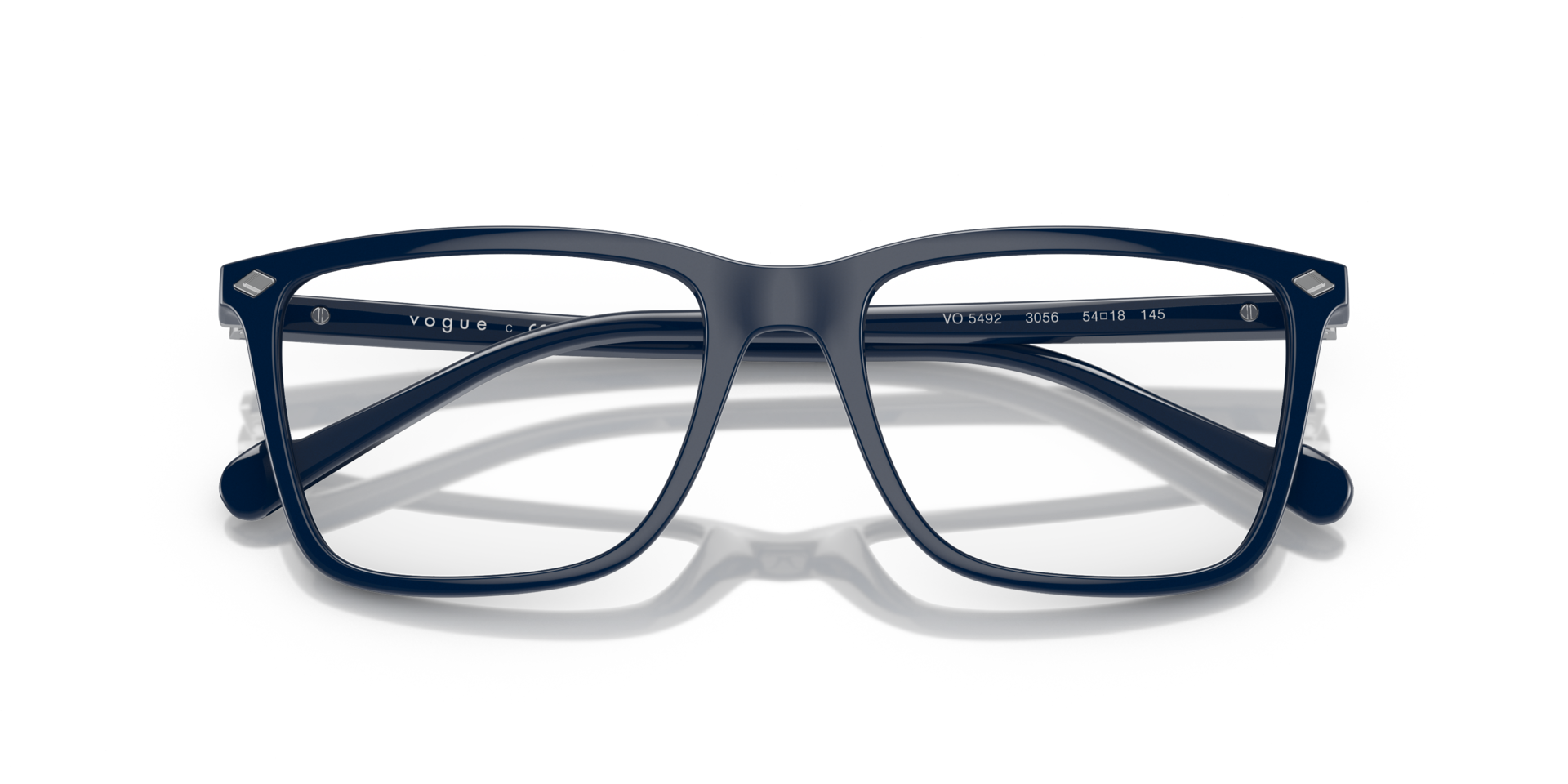 VO5492 Full Dark Blue PlasticEyeglass Frames for Glasses Direct, Closed View