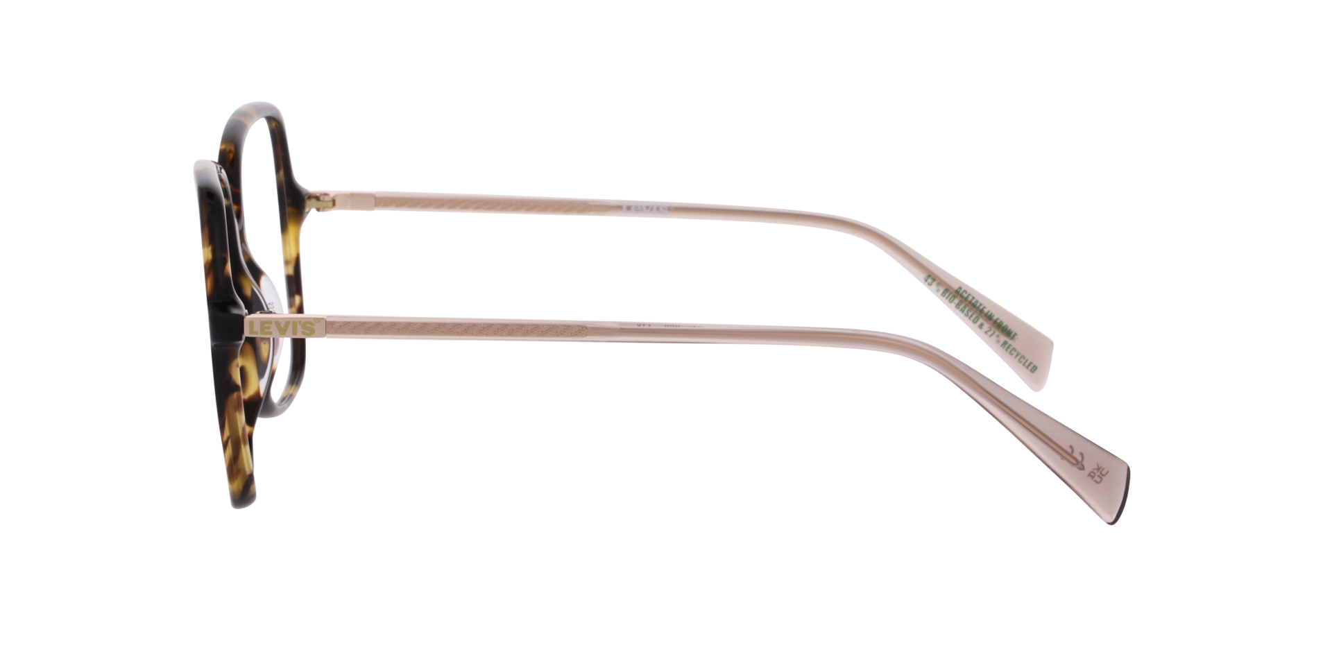 LV 1107 Tortoise Brown AcetateEyeglass Frames for Glasses Direct, Side View