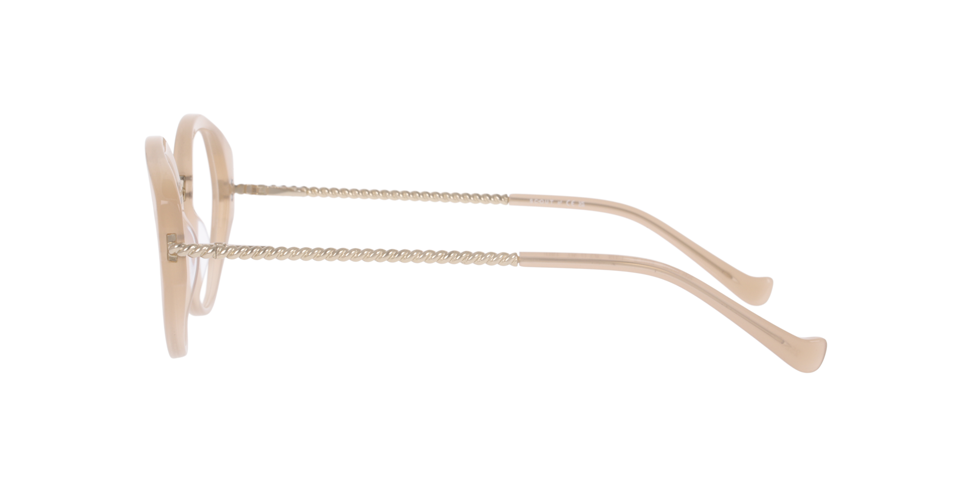 Nyla Milky Beige AcetateEyeglass Frames for Glasses Direct, Side View