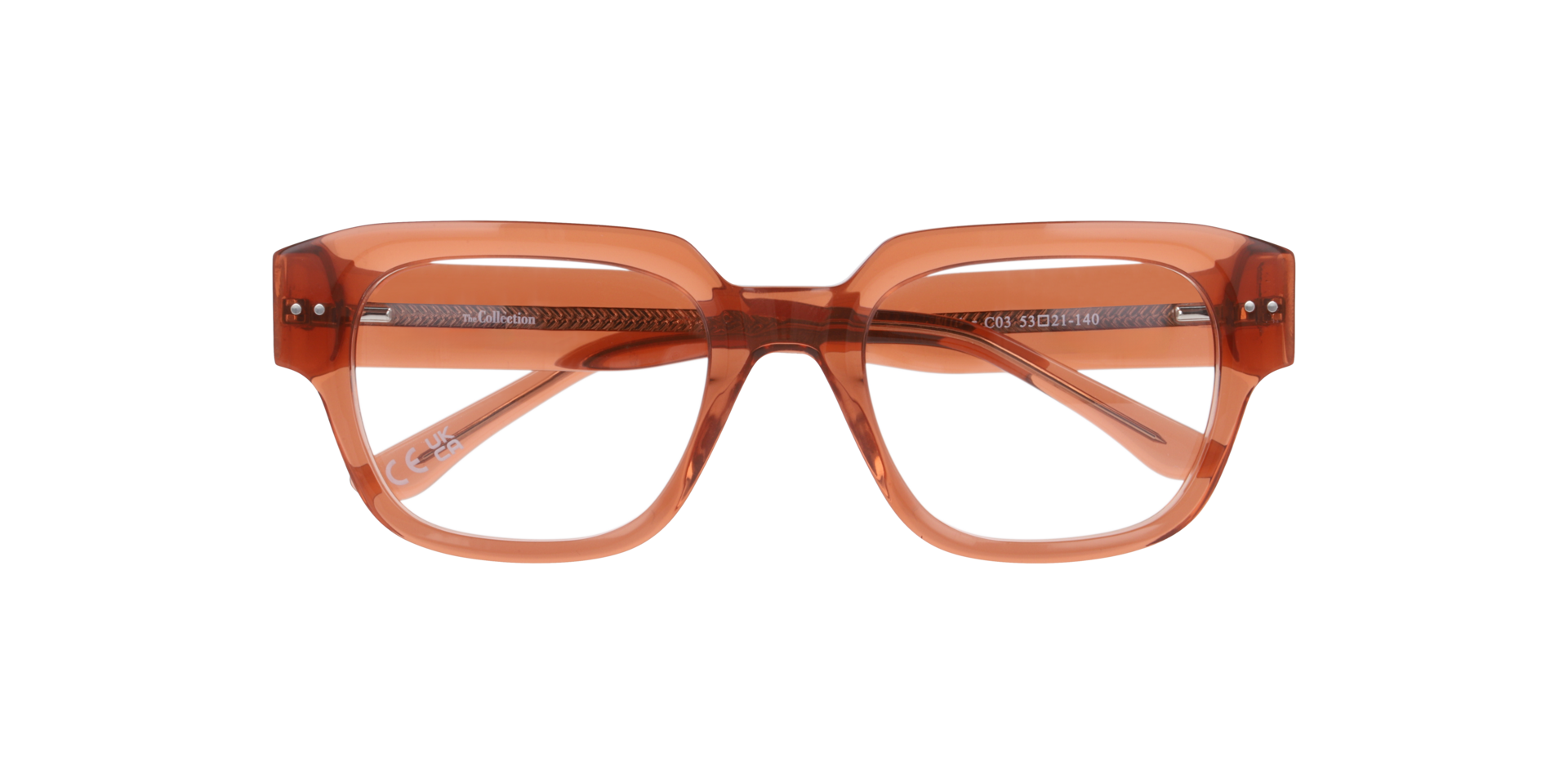 Miller Crystal Light Brown AcetateEyeglass Frames for Glasses Direct, Closed View